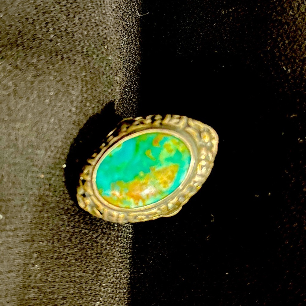 Native American Sterling Silver and Turquoise Ring